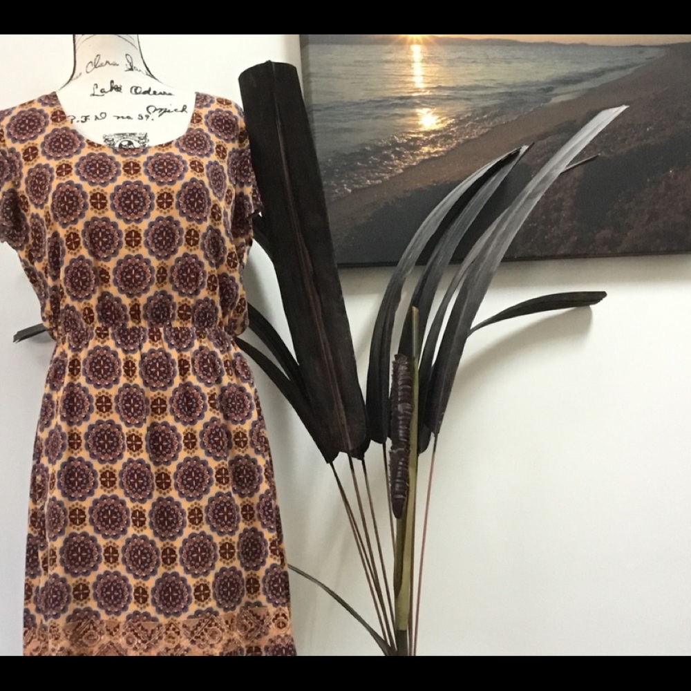 Clover Embroidered Trim Dress